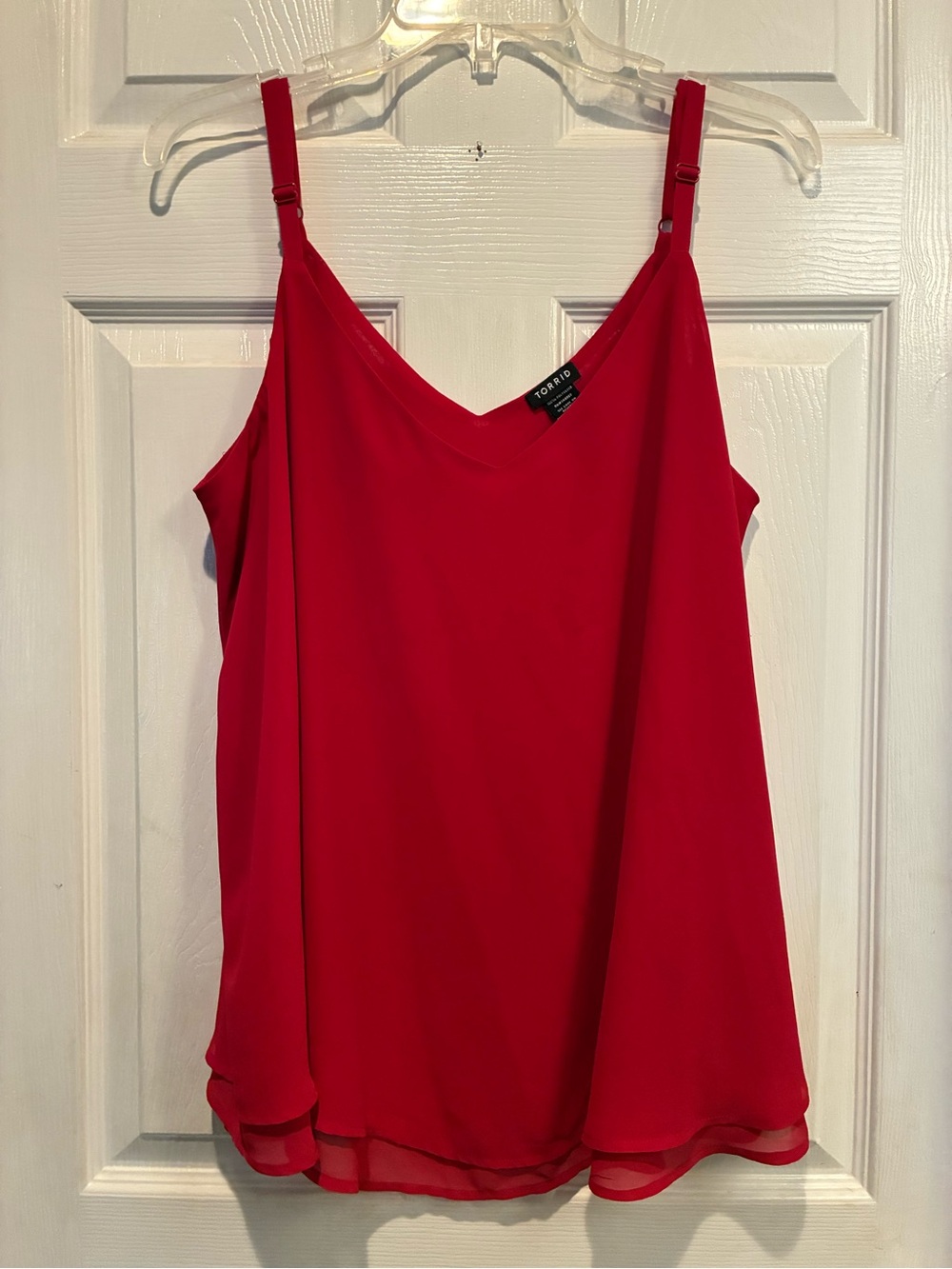Torrid Red Chiffon Double-Layered Cami